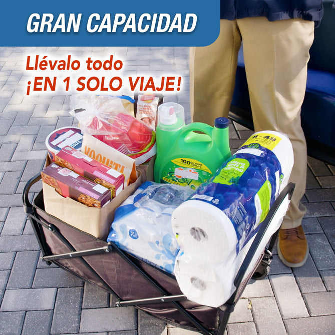 Carrito Plegable Multiusos Titán – Soporta hasta 100 kg, Chasis de Acero y Ruedas Todo Terreno